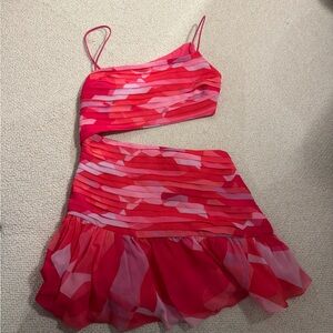 Hello Molly Red Asymmetrical Dress